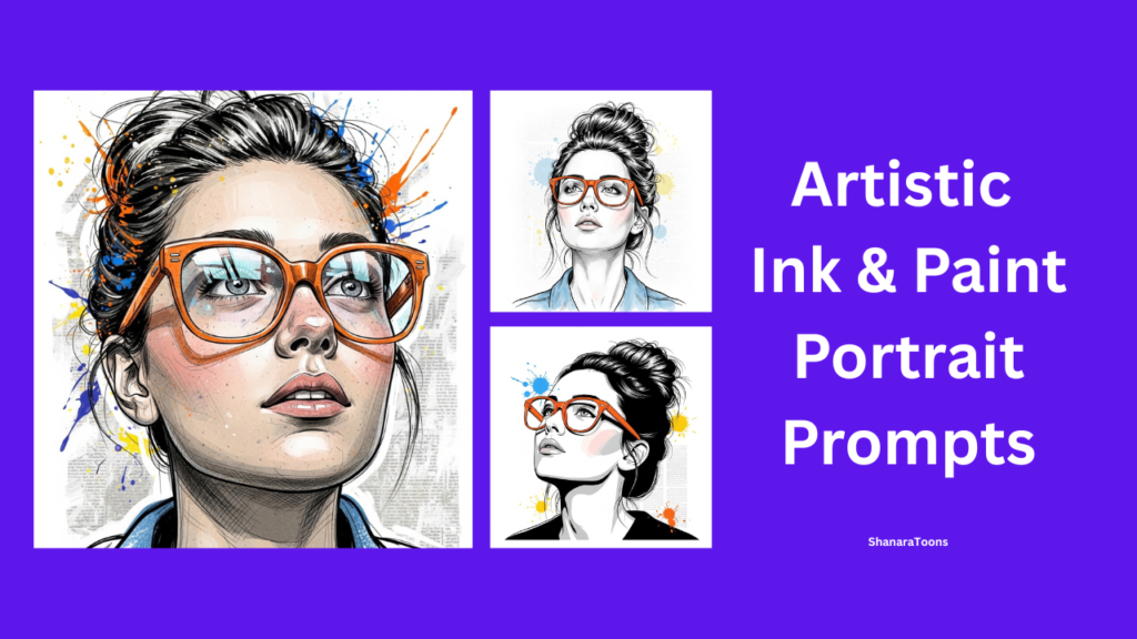 How to Create Artistic Ink & Paint Portraits with Orange Glasses (Clean AI Guide)