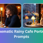 Cinematic Rainy Cafe Portrait